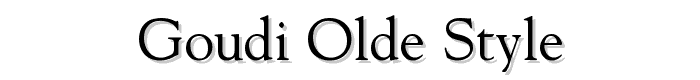 Goudi Olde Style font